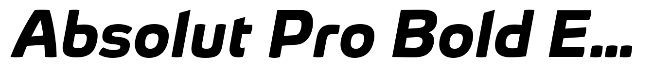 Absolut Pro Bold Expanded Italic